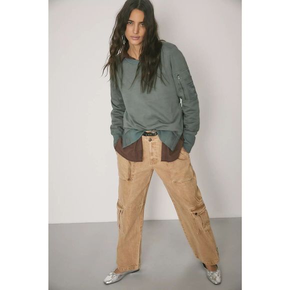 Free People Tops - New Free People x Nicholas K Bomber Sweat Size Xtra Small